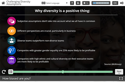 Equity Diversity & Inclusion course content - diversity