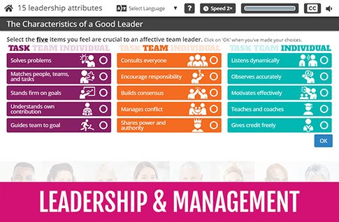 Off the shelf elearning - Leadership & Management